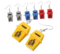 Warmhm 4Pairs Quirky Trash Can Dangle Earrings of Funny Fashion Earrings for Women Unique Costume Props Jewelry and Eye Catching Statement