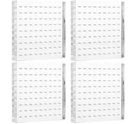 Warmhm 4pcs Acrylic Base Jewelry Stand Peg Clear Display Clear Acrylic Peg Stand Door Painting Wooden Board Jewelry Holder Display Holder (3.93X3.93X0.79 Inch)