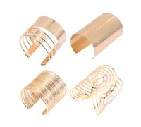 Warmhm 4Pcs Adjustable Open Cuff Bangle Bracelet Set for Women Durable Stylish and Comfortable Fashion Accessories for Daily Wear Special Occasions