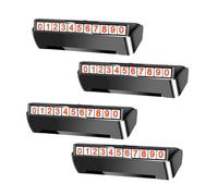 Warmhm 4Pcs Car Temporary Parking Cards Abs Material Hidden Phone Plates with Enlarged Numbers Visible Day and Night for Vehicle Use