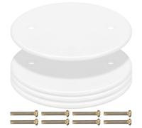 Warmhm 4pcs Ceiling Hole Covers Round Covering Plates Circular Ceiling Blank Up Covers Flat Blank Plate Round Electrical Box Panel