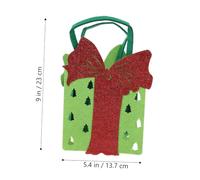Warmhm 4pcs Christmas Gift Bags Felt Tote Bag with Handles Cartoon Reindeer Santa Stocking Design Foldable Sturdy for Christmas Party