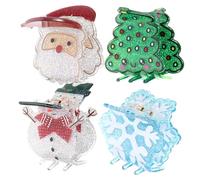 Warmhm 4pcs Christmas Hair Claw Clips for Women Festive Santa Snowman and Christmas Tree Designs Stylish Holiday Hair Accessories for Parties and Gatherings