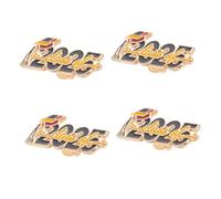 Warmhm 4pcs Doctoral Hat Brooch Graduation Cap Pins Class of Memorial Lapel Pin Academic Jewelry for Graduation Party Favors Students Ceremony Decoration