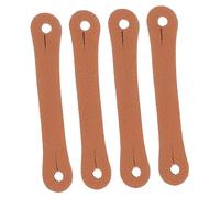 Warmhm 4pcs Drumstick Control Clips Leather Grip Aid Straps Non-slip Finger Rings for 5a 7a Drumsticks Suitable for Beginner Drummers Random Color