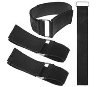 Warmhm 4pcs Elastic Fastening Straps with Buckles Stretchable Nylon Cinch Ties for Secure Cable Management and Storage Organization Resilient Adjustable Wraps for Home and Office Use