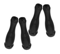 Warmhm 4pcs Fireplace Door Handles Replacement Set - Heavy Duty Plastic Stove Handle Knobs for Wood Burning Stove, Boiler Door, and Fireplace Screen Accessories