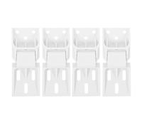 Warmhm 4Pcs Freezer Door Hinge Replacement for Rv Refrigerator and Small Fridge Freezer White Plastic 3-Hole Mounting Brackets Compatible with and Cooler Repair