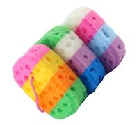 Warmhm 4pcs Honeycomb Bath Sponges for Women with Rich Foaming Experience and Even Application of Body Wash Soft Sponge for Bathing and Bathroom Cleaning for Adults and Teens