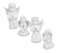 Warmhm 4pcs Mini Angel Ornaments Cherub Statue Prayer Angels for Home Wedding Decor Including Kneeling Praying