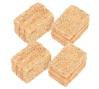 Warmhm 4pcs Mini Haystack Decor for Dollhouse Realistic Artificial Prop for Wedding Valentines Day Scenes Natural Straw Miniature Farm Cute Accessory for DIY Micro Scene Layout