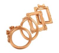Warmhm 4pcs Mini Vintage Hanging Photo Frames Victorian Style DIY Collage for Jewelry Display and Home Wall Decoration Elegant European Flair for Fashionable Photography Props