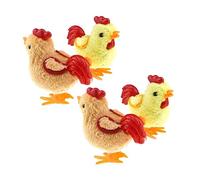 Warmhm 4Pcs Plush Wind Up Chicken for Random Color Waking for Easter Birthdays School Activities and Room Decoration