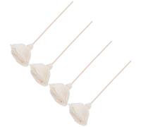 Warmhm 4pcs Rattan Aromatherapy Stick Diffuser Essential Oil Sticks Refill Realistic Artificial Flowers Aromatherapy Rattan Artificial Flowers Rose Wood Beige