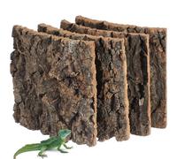 Warmhm 4pcs Reptile Cork Bark For Tank Reptile Enclosure Background Cork Bark Tank Decor Background for Gecko Lizard Frog Bearded Dragon Vivarium