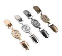 Warmhm 4pcs Rhinestone Cinch Clips for Women, Vintage Figure 8 Shape, Alloy Material, Multi-fabric Versatility, Prevents Slips, Suitable for Cardigan and Shirt, for Office and Daily