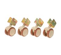 Warmhm 4pcs Silent Swivel Casters Brake Smooth Wheels for Crib Cot Bed Legs Side Mount Wheel Crib Replacement Parts