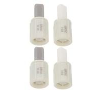 Warmhm 4pcs Soft Close Toilet Seat Dampers Kit with Left Right Plastic Buffer Connectors for Toilet Lid Cushioning and Slow Closing Bathroom Replacement Hinges