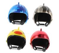 Warmhm 4pcs Soft Plastic Chicken Helmets Hen Accessories Bird Helmet Pet Safety Easy to Clean