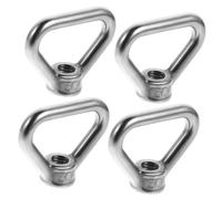 Warmhm 4Pcs Stainless Steel Lifting Eye Nuts Triangle Threaded Female Nut for Industrial Cable Connection Heavy Duty Fastener