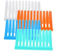 Warmhm 4pcs Triangular Glass Slide Drying Stand PP Material Lab Equipment Slide Straining Rack Compact Storage Holder for Microscope in Orange Blue White Green