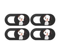 Warmhm 4pcs Ultra-thin Dog Shaped Laptop Camera Cover Webcam Lens Protector Made of Sturdy Abs Plastic for Laptops and Tablets Does Not Affect Webcam Usage