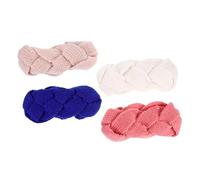 Warmhm 4Pcs Winter Knit Headbands Ear Warmers for Women Stretchy Cozy Crochet Hairbands Blue Soft Warm Accessories for Fall and Cold Weather