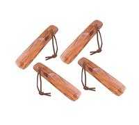 Warmhm 4pcs Wooden Shoe Horn with String Portable Easy Shoe Helper for Men Women Seniors Ergonomic Footwear Lifter Tool for Travel and Home Use