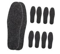 Warmhm 5 Pairs Winter Felt Insoles for Women and Men Breathable Shoe Inserts with Sweat Absorption Odor-Resistant Warm Cushioning Replacement Soles for Cold Weather Comfort