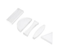 Warmhm 5 Pcs Physics Optical Lens Acrylic Concave Convex Lenses for Teaching Science Experiments with Multiple Shapes for Light Refraction and Convergence Demonstration