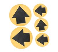 Warmhm 5 Sheets Arrow Floor Decals Self Adhesive Non Slip Directional Safety Stickers for Social Distancing Quick Evacuation Multilingual Use in Commercial Spaces and Schools