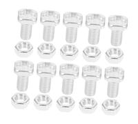 Warmhm 50 Sets Greenhouse Repair Kit Aluminum Square Head Bolts and Nuts Clamping Fasteners for Glazing Bar Assembly and Shelf Support Replacement