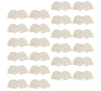 Warmhm 50pcs Angel Wing Sew-on Patches, Plush Embossed Appliques for Costume Embellishment, DIY Leather Craft and Accessories, White