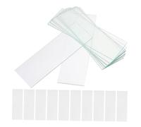 Warmhm 50pcs Glass Microscope Slides Smooth Surface Blank Slides for Biological Education and Laboratory Use Safe Design for Biology Medicine Chemistry Research and Engineering