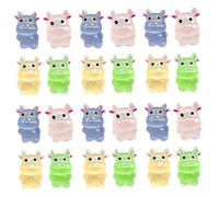 Warmhm 50pcs Luminous Zodiac Ornaments Mini Animal Figures Cow Garden Ornaments Micro Landscape Decor Miniature Cow Decorations