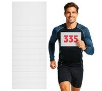 Warmhm 50pcs Running Bib Numbers with Reusable Fabric Design and Weather Resistant Features, Easy to Attach with Safety Pins for Races and Track and Field Events, for Athletes and Runners