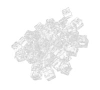 Warmhm 50pcs Simulated Ice Cubes Reusable Acrylic Squares Fake Ice Cubes Washable for Fish Tank Decor and Photography Props