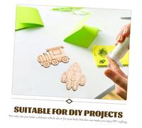 Warmhm 50pcs Unfinished Wood Vehicle Cutouts DIY Wooden Slices for Painting and Crafting Mixed Car Airplane Excavator Shapes Smooth Edges Natural Wood for Hobbyists