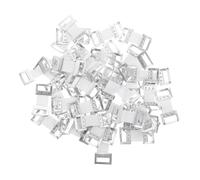 Warmhm 50Pcs White Bandage Clips with Aluminum Buckles, Fixing Fasten Clips for Medical, Suitable for First Aid and Sports Injury Supplies