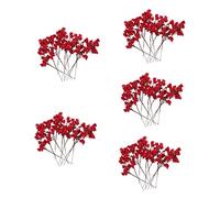 Warmhm 50pcs Wide Application Artificial Christmas Plant Vivid Berry Branches Christmas Decorations Outdoor Indoor