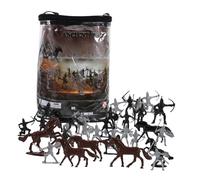 Warmhm 52pcs Medieval Knight Horse Models Miniature Soldiers Set for Boys and Girls Imaginative Play Tiny Figurines for Sand Table Decorations and Collectors