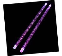 Warmhm 5a Bright Luminous Drumsticks Made of Tough Acrylic with Crisp and Bright Percussion Sound, round Shape in Assorted Colours, for Playing Snare Drums and Jazz Drums, 2pcs