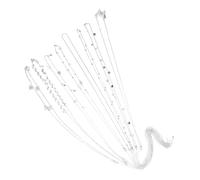 Warmhm 5pcs Adjustable Rhinestone Body Chain Jewelry for Women Boho Tassel Waist Chain with Fringe Comfortable Fit Belly Accessories for Summer Events and Nightclub Looks