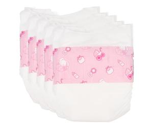 Warmhm 5pcs Baby Doll Nappies : Diapers Accessories Set for 12In Reborn Dolls - Realistic Underwear Clothing Kit for 12 Inch Girl Role Play & Changing Bag