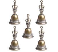 Warmhm 5PCS Brass Hand Bell Christmas Santa Call Bell Wedding s Loud Solid Brass Hand Puja for Puja Hands Decoration