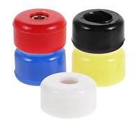 Warmhm 5pcs Fingerboard Bearing Wheels High-Speed Mini Skateboard Replacement Wheels with Bearings, Multifunctional Finger Skateboard Accessories for Fingerboard Repair and Training, Blue