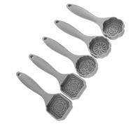 Warmhm 5Pcs Handmade Mooncake Mould Grey Creative Baking Tool for Traditional Chinese and Desserts Easy to Use and Clean Environment-Friendly Material