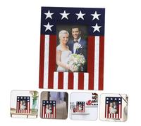 Warmhm 5pcs Independence Day Photo Holder Artistic Desktop Frame for Home Decor Practical Picture Storage for Living and Bedroom Gift to Display Commemorative Memories