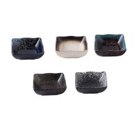 Warmhm 5pcs Japanese Style Ceramic Sushi Plates Snack Appetizer Dish for Dining Party Restaurants Smooth Surface Easy to Clean Versatile Tableware