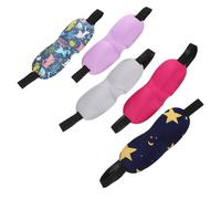 Warmhm 5Pcs S Breathable Sponge Sleep Mask Lightproof Eye Cover for Nap Rest with Comfortable Soft Material in Gray Cat Star Pink Designs